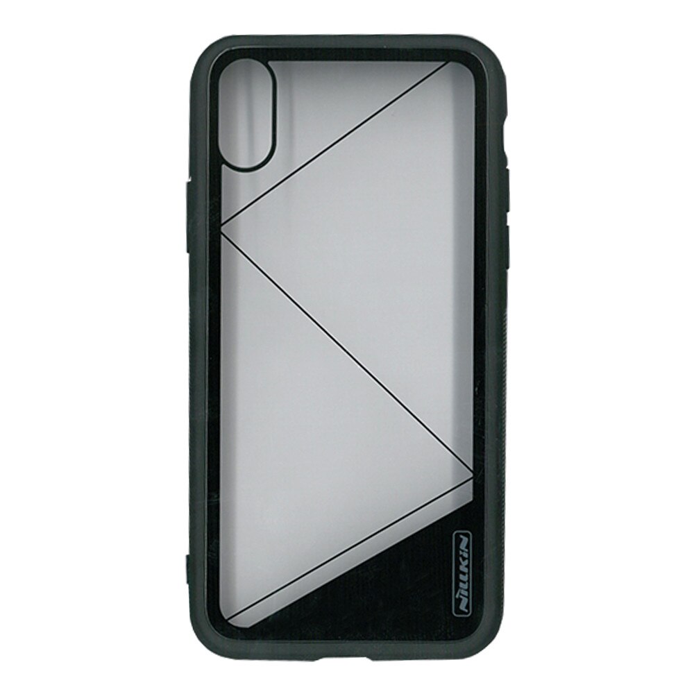 Husa cu spate de sticla, Nillkin, pentru iPhone X , negru transparent