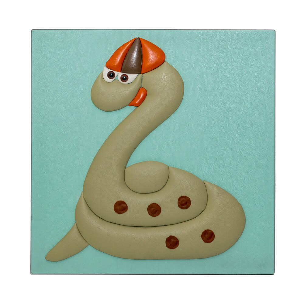 Tablou textura piele ecologica, lucrat manual , 3D, décor sarpe, 48x48 cm