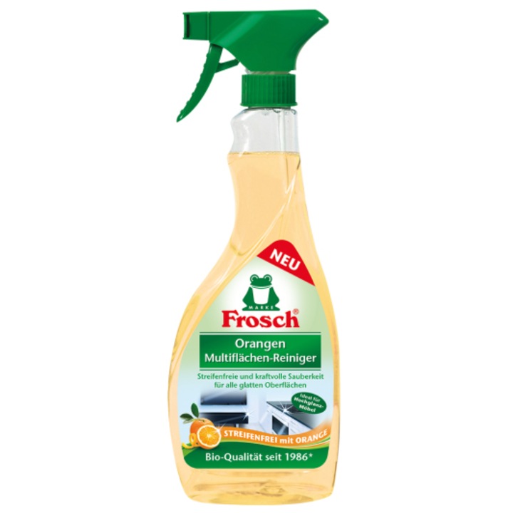 Почистващ препарат за всички повърхности Frosch Портокал, 0.5 л
