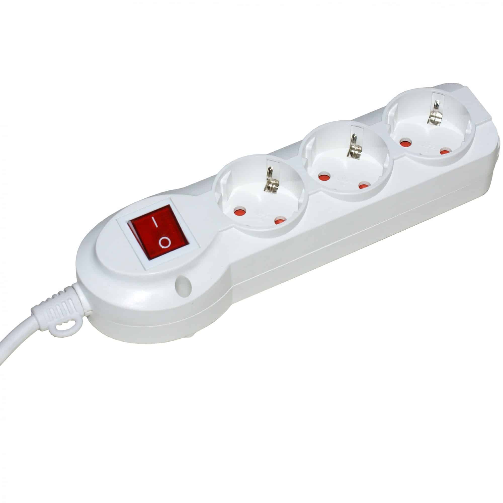 Prelungitor LOHUIS, 3 prize, protectie copii, intrerupator, 5 m