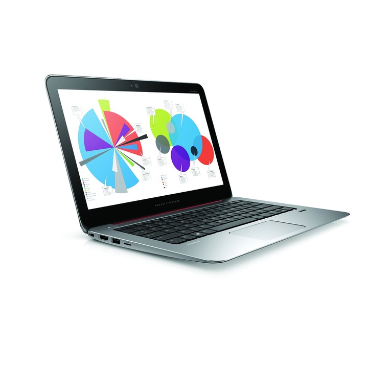 Лаптоп HP EliteBook Folio 1020 с Windows 8.1 с intel Core M-5Y51 (1.10 - 2.60), 8 GB, 256 GB SSD, Intel HD Graphics 5300, Windows 7 Professional 64-битов + Лиценз за Windows 8.1 Professional, сребрист