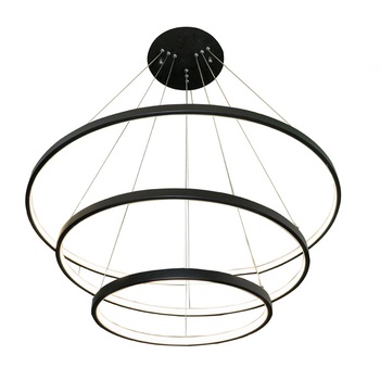 Lustra Suspendata cu 3 inele reglabile, LED-SMD, 110W, 4000K, 220V, Negru-Alb Lustra Suspendata cu 3 inele reglabile, LED-SMD, 110W, 4000K, 220V, Negru-Alb