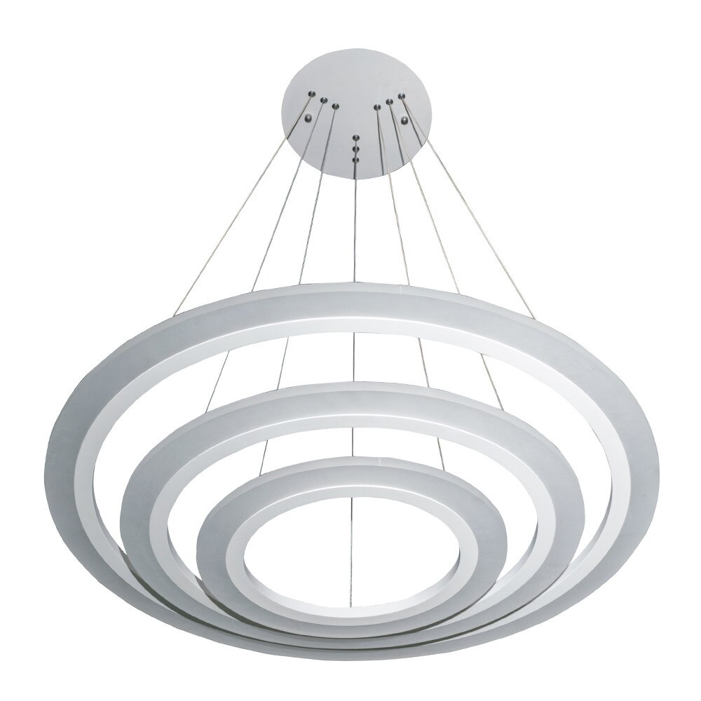 Lustra Suspendata cu 3 inele reglabile, LED-SMD, 120W, 4000K, 220V, culoare alb.