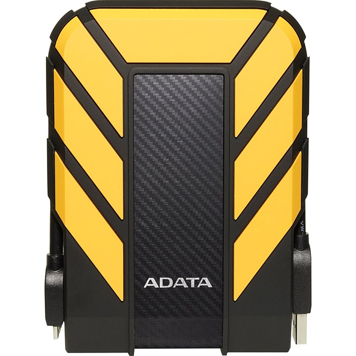 Външен хард диск ADATA Durable HD710 Pro 2TB, 2.5", USB 3.1, Жълт