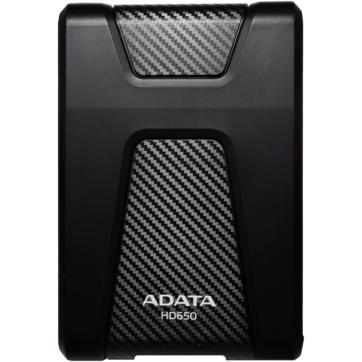 Външен хард диск ADATA Durable HD650 2TB, 2.5", USB 3.1, Черен