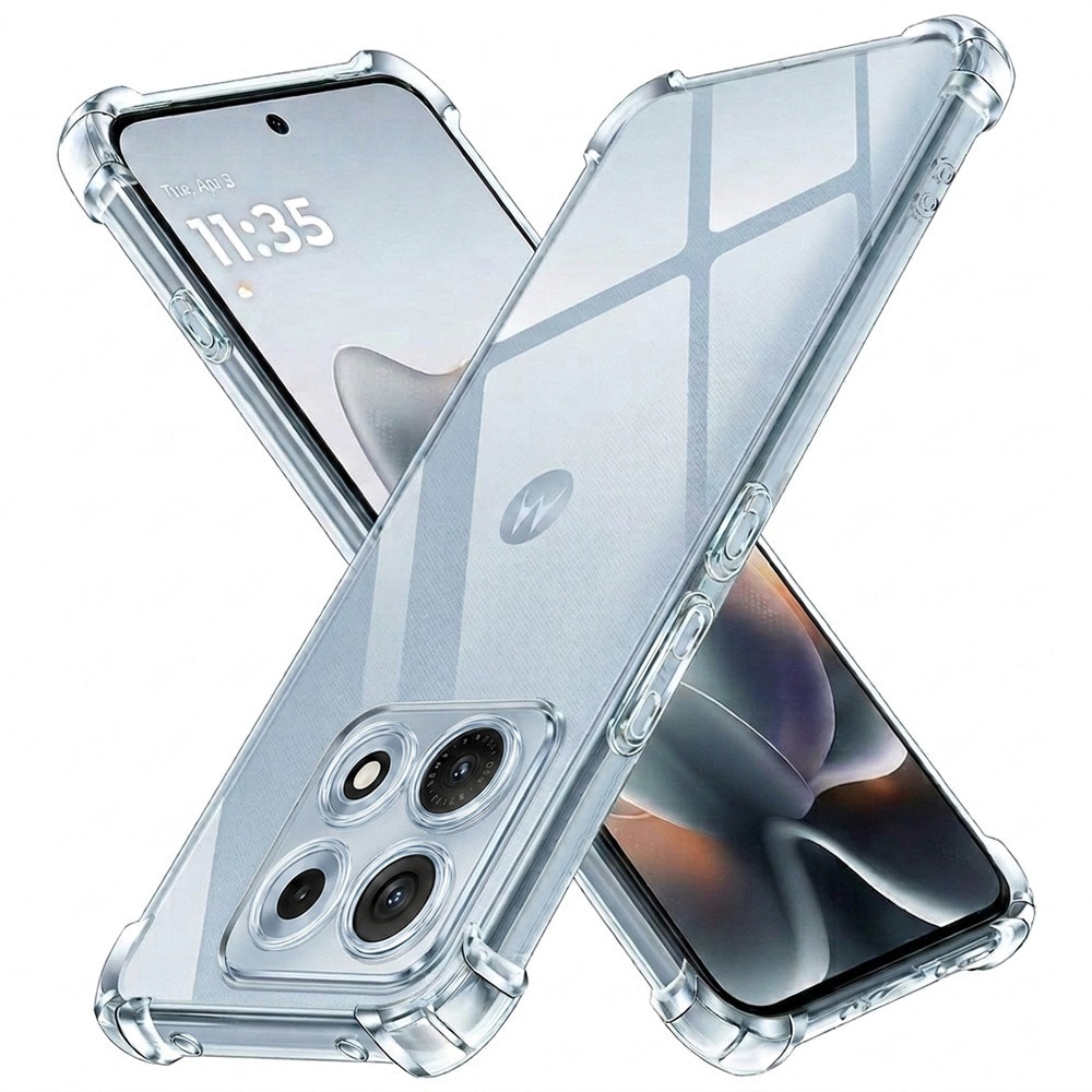 Husa pentru Motorola Edge 70 Max Comari® ClearGuard, TPU transparent, pernute aer colturi, compatibila incarcare wireless, Transparent