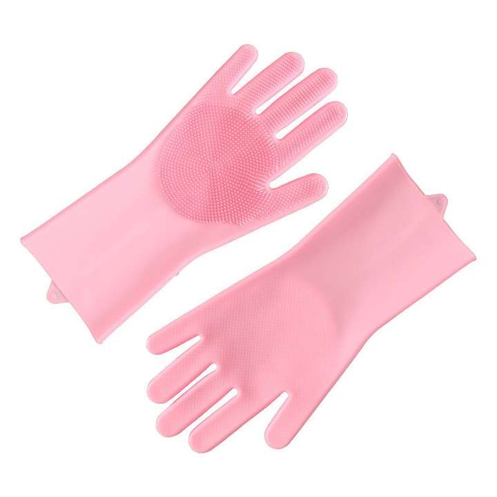 1 pár szilikon mosogatókesztyű, konyhai és háztartási kesztyű, latex külső réteg, kb. 140 g. Alkalmas mosogatáshoz és házimunkához. 1 pár praktikus háztartási használatra