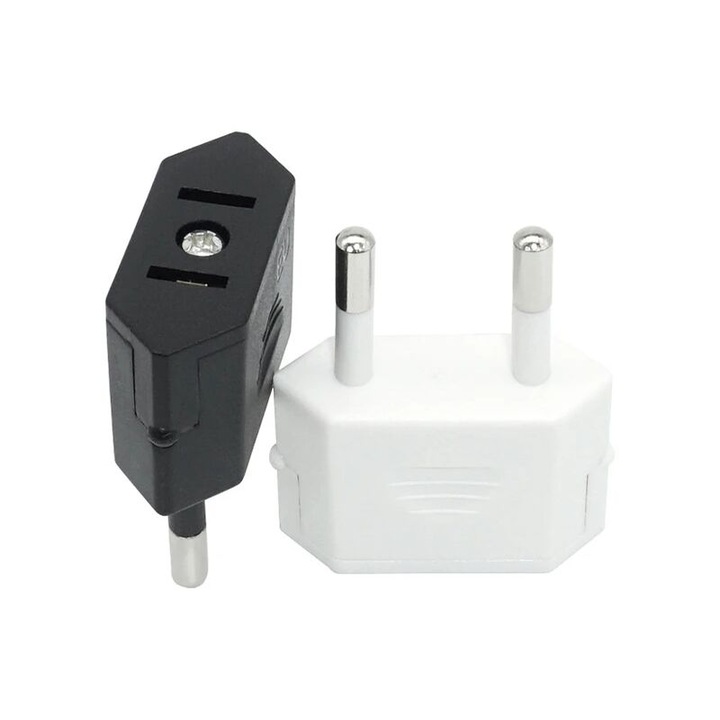 Adaptor de alimentare de calatorie SUA/China-Europa, convertor de priza SUA-Europa cu 2 pini, 125V/250V 6A, 1 bucata