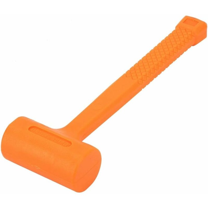Ciocan din cauciuc neelastic de 0, 5 lb, portocaliu, rezistent la socuri, potrivit pentru lucrari de instalare si asamblare de precizie, nu deterioreaza suprafetele. 1 bucata