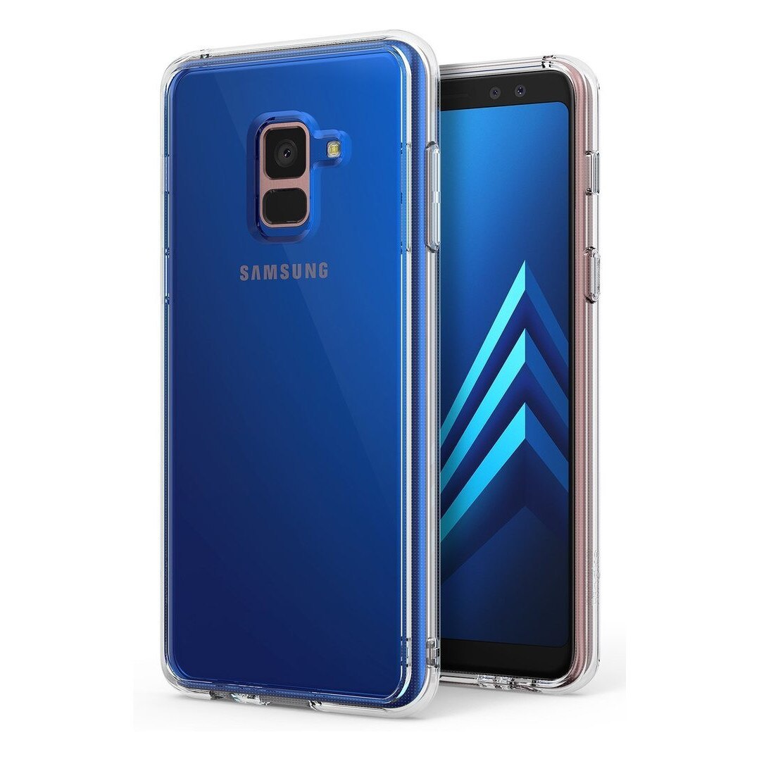 Husa Samsung Galaxy A8 Plus 2018 Ringke FUSION CLEAR + BONUS folie protectie display Ringke