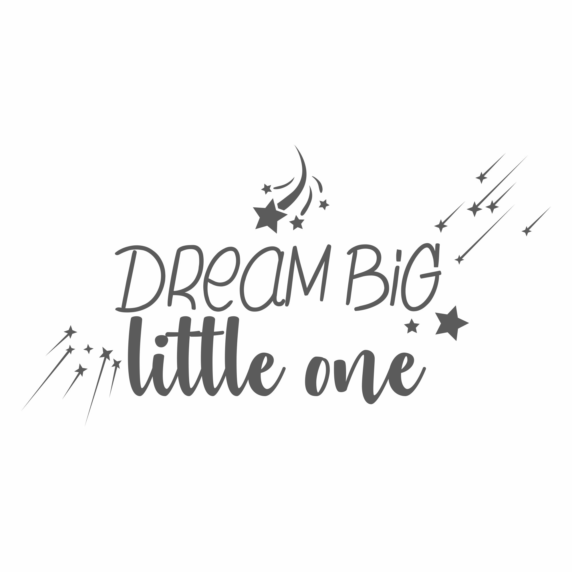 Sticker decorativ iStick, Dream Big, 169x90cm, gri
