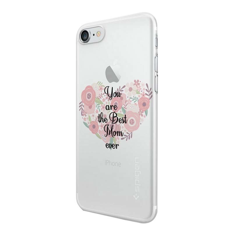 Husa Silicon, Transparent, 0.5MM, Best Mom Ever, Apple iPhone 7/8