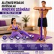 Fitness Gumiszalag Pedálokkal és 6 Ellenállási Csővel, NARCIX®, Többfunkciós Extender Karra, Hasra, Lábakra és Hátra, Kényelmes Fogantyúk, Természetes Latex, Otthoni Edzés, Lila