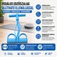 Fitness Gumiszalag Pedálokkal és 6 Ellenállási Csővel, NARCIX®, Többfunkciós Expander Karra, Hasra, Lábakra és Hátra, Kényelmes Fogantyúk, Természetes Latex, Otthoni Edzés, Kék