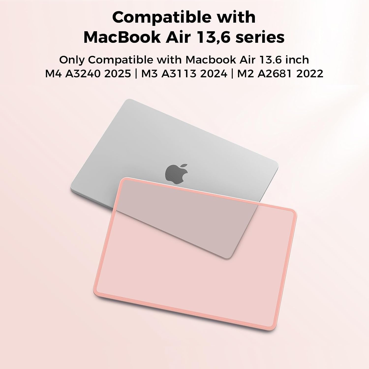 Carcasa BlueSwan pentru MacBook Air M4/M3/M2 13.6" - Roz Mat