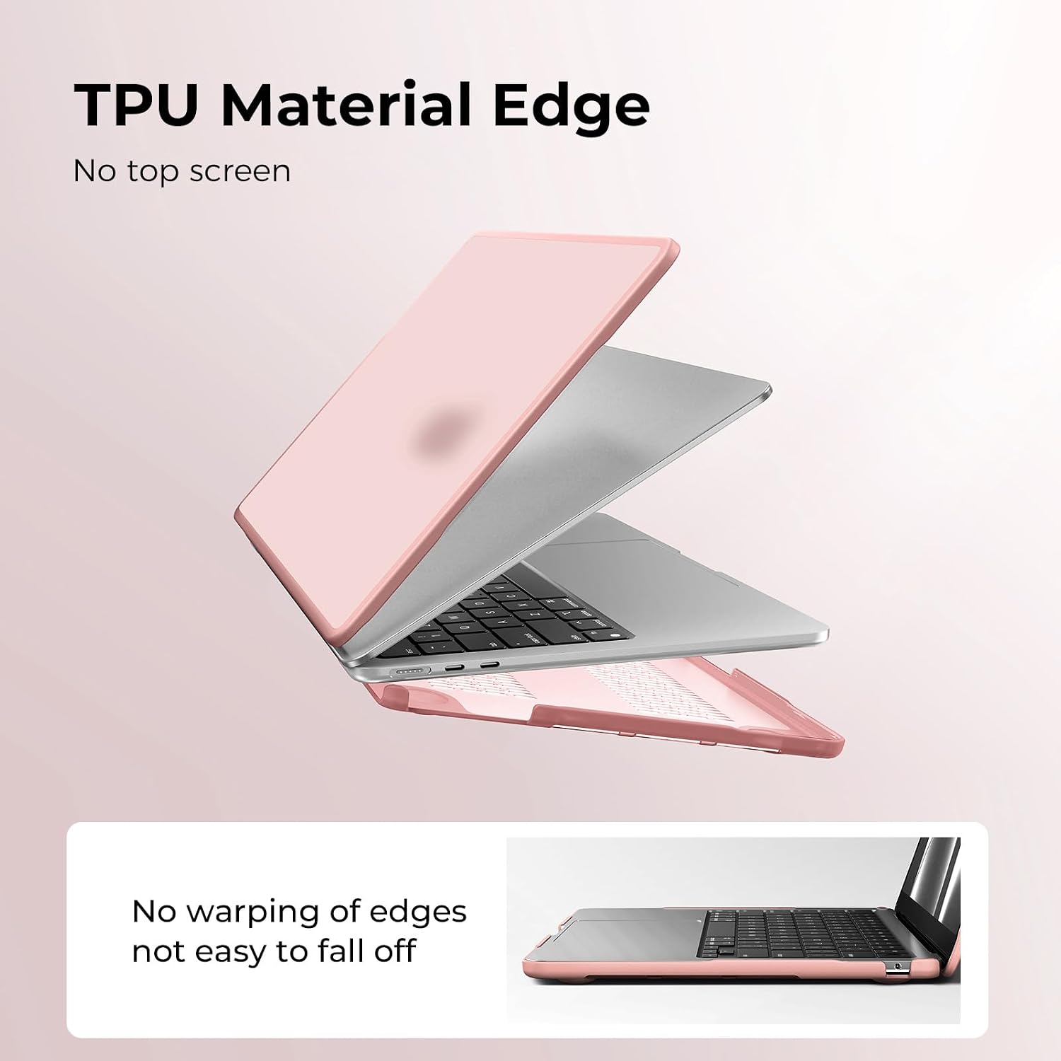 Carcasa BlueSwan pentru MacBook Air M4/M3/M2 13.6" - Roz Mat