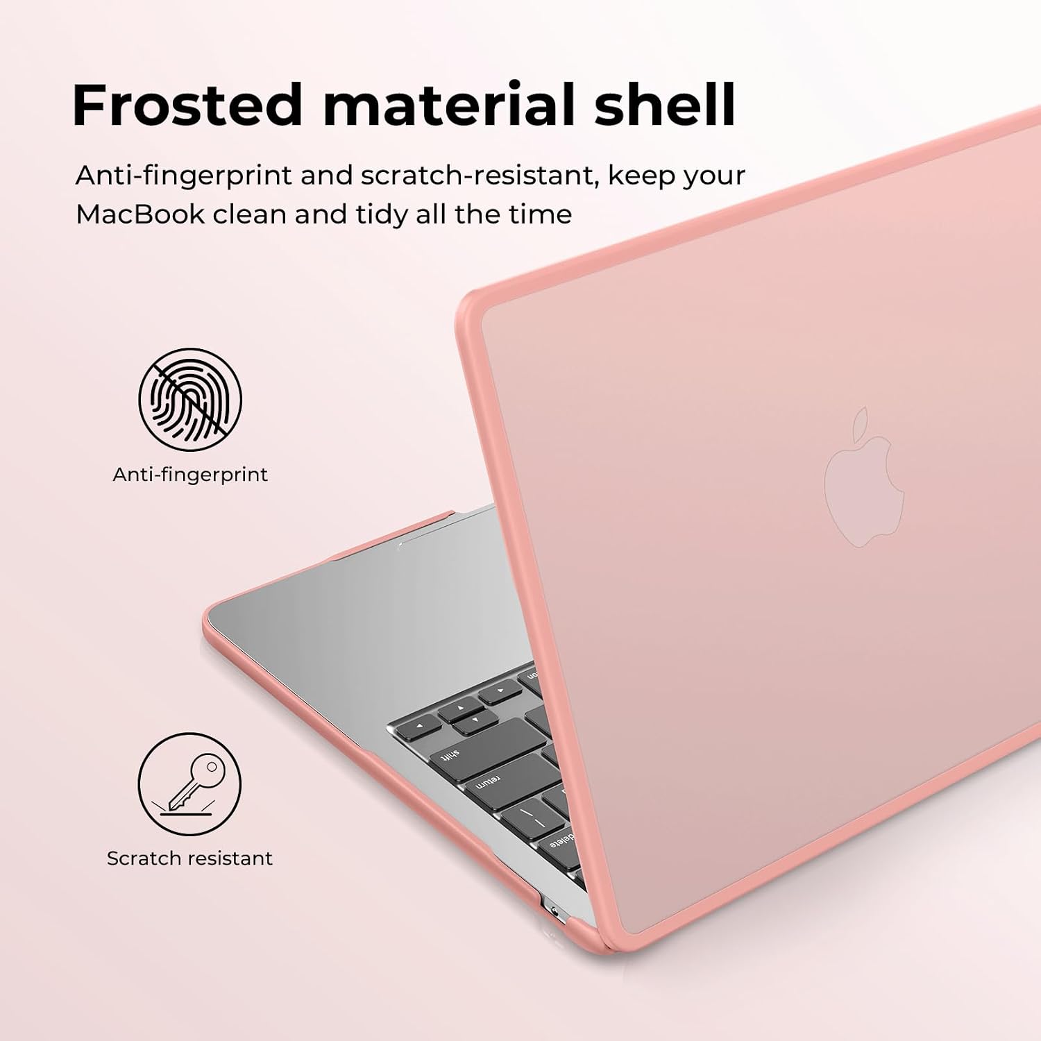 Carcasa BlueSwan pentru MacBook Air M4/M3/M2 13.6" - Roz Mat
