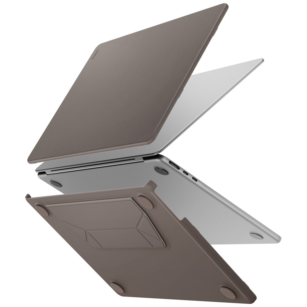 Carcasa laptop Uniq Lyden Versa compatibila cu MacBook Air 13, 2022-2026, Gri
