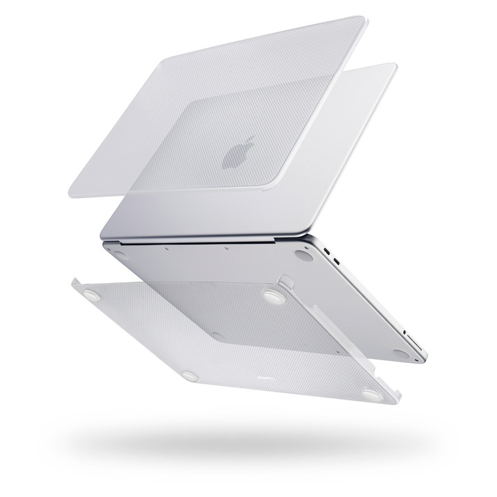Carcasa laptop Pipetto Hardshell Dots compatibila cu MacBook Neo 13 inch, Matte Clear