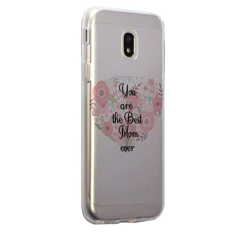 Husa Silicon, Transparent, 0.5MM, Best Mom Ever, Samsung Galaxy J3 2017