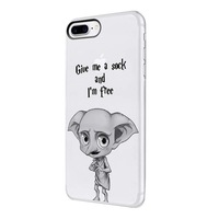 Husa Silicon, Transparent, Ultra Slim 0.3MM, Harry Potter - Dobby, Apple iPhone 7 Plus / 8 Plus