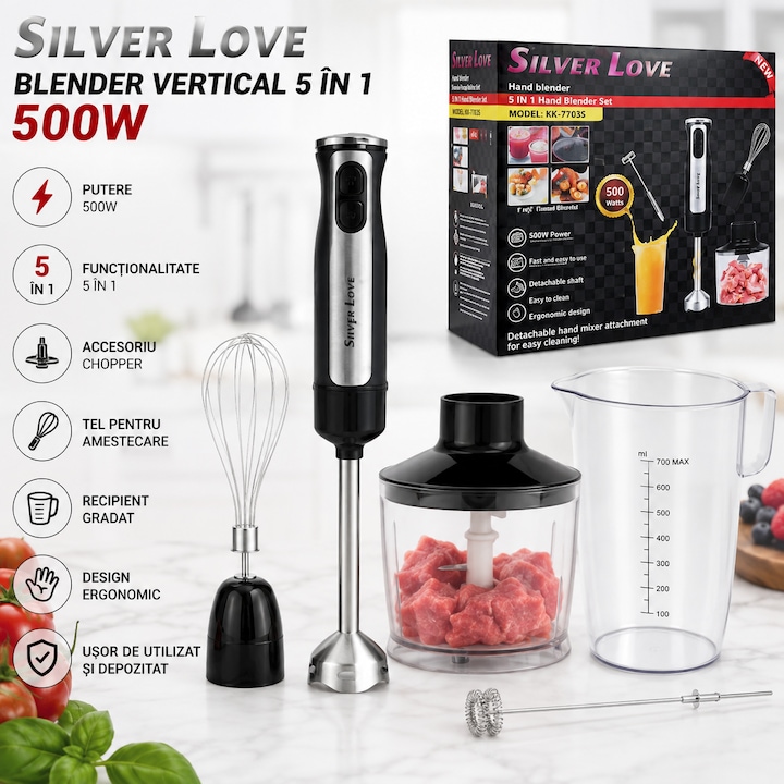 Blender Portabil Smoothie Maker Vivendo®, 380 ml, Incarcare USB, Functie Powerbank, Lama Inox, 15000 RPM, Baterie 2000 mAh, Roz
