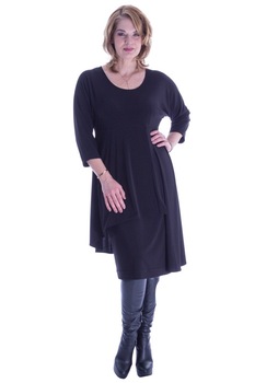 Rochie jerse neagra Liza Panait R-334E Rochie jerse neagra Liza Panait R-334E