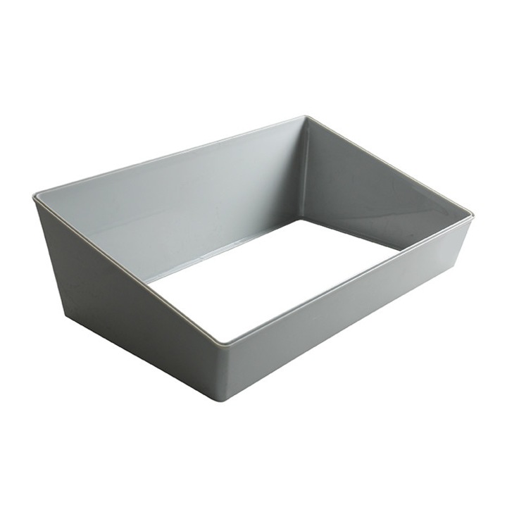 Поставка за прибори Hendi, С опора, Полиетилен, Размери 53x23x18 см, 4 секции, Сив
