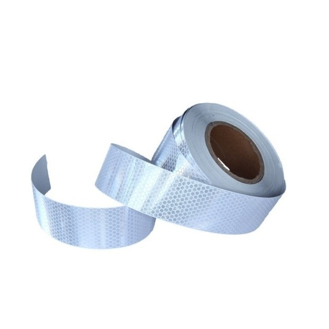 Banda reflectorizanta alba tip fagure 10 cm x 25 m