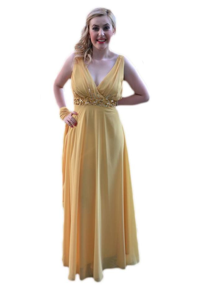 Rochie de nunta, din voal, croi fronsat , D&J Exclusive, Auriu