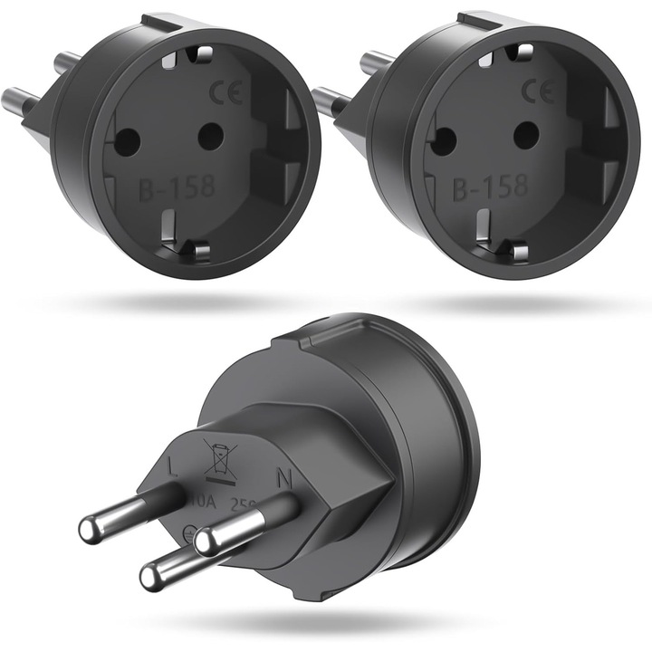 Adaptor Calatorie 3 Bucati Germania/UE la Elvetia Tip J