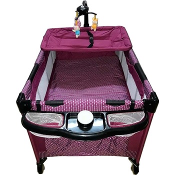 Patut Pliant, Tarc copii Baby Care™ NEST, Pliabil pe 2 Niveluri cu muzica si Masa infasat, Jucarie Carusel cu jucarii din plus, geanta transport inclusa, Fucsia cu buline Patut Pliant, Tarc copii Baby Care™ NEST, Pliabil pe 2 Niveluri cu muzica si Masa infasat, Jucarie Carusel cu jucarii din plus, geanta transport inclusa, Fucsia cu buline