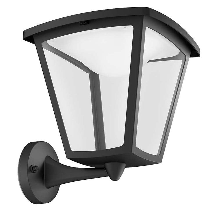 Philips myGarden Cottage kültéri falilámpa, Integrált LED 1x4.5W, IP44, Fekete