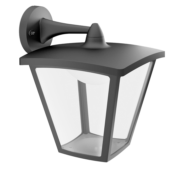 Philips myGarden Cottage kültéri falilámpa, Integrált LED 1x4.5W, Fekete