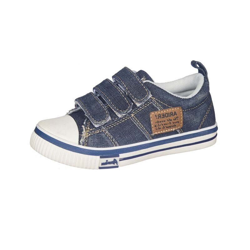 Tenisi din panza pentru baieti American Club 472/17B, Bleumarin