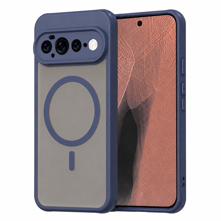 IcyAura védőtok Google Pixel 11 Pro XL-hez, Ütésálló, Ultra Safe kamera védelem, MagSafe funkció, Kék