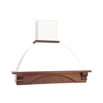 Hota decorativa rustica Matilda 90 cm, putere de absortie 500 mc/h, 1 motor, 3 trepte de viteza, Ivory, rama lemn natur Hota decorativa rustica Matilda 90 cm, putere de absortie 500 mc/h, 1 motor, 3 trepte de viteza, Ivory, rama lemn natur