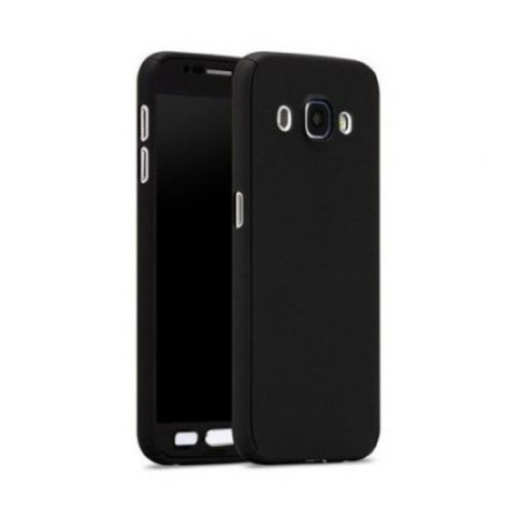 Husa FullBody MyStyle Black pentru Samsung Galaxy J7 2017 protectie completa 360 grade cu folie de protectie gratis