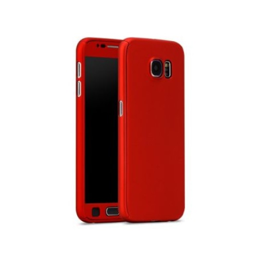 Husa FullBody MyStyle Red pentru Samsung Galaxy J7 2017 acoperire completa 360 grade cu folie de protectie gratis
