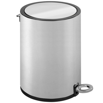 Cos de gunoi Wenko, pentru baie, otel inoxidabil, 3 l, Argintiu Cos de gunoi Wenko, pentru baie, otel inoxidabil, 3 l, Argintiu