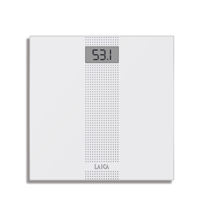 Cantar de persoane LAICA PS1054, electronic, sticla, 180kg, alb