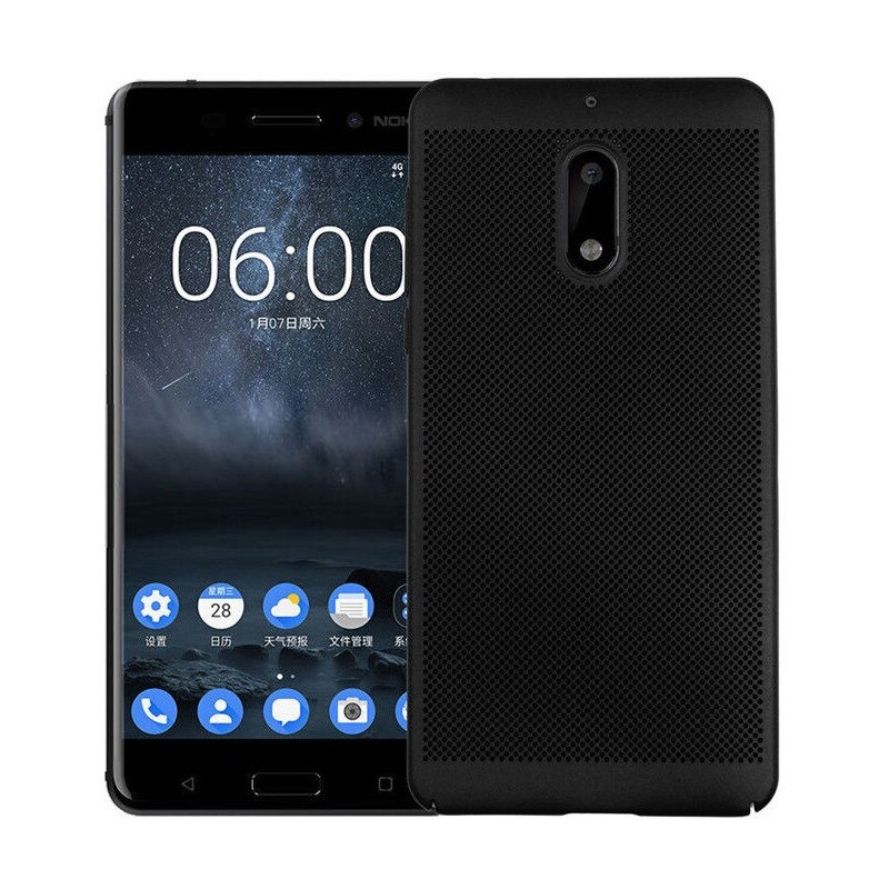 Husa de protectie Air cu perforatii pentru Nokia 6, Negru