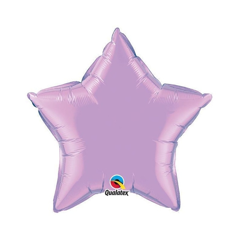 Balon folie metalizat stea lavanda - 45 cm, Qualatex 54807, 1 buc