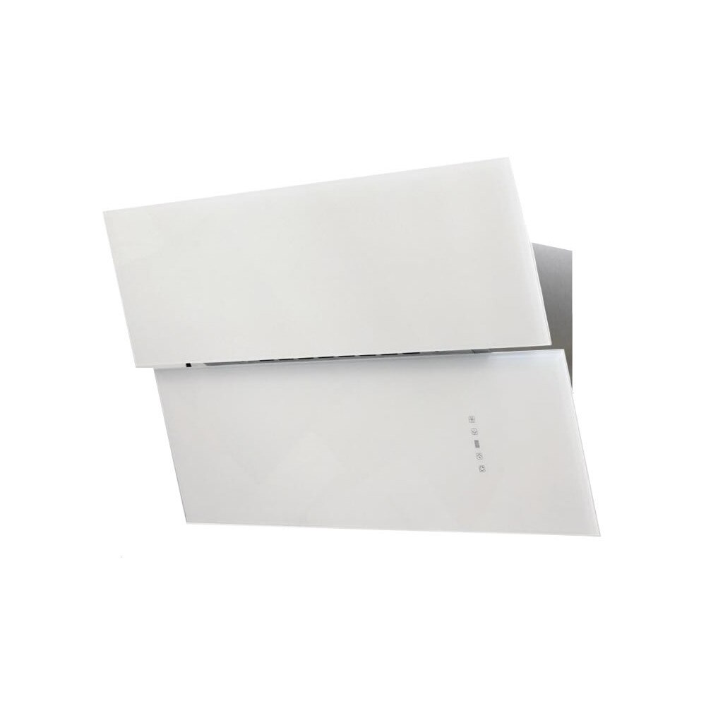 Hota decorativa Airway Minerva White 80 cm, putere de absortie 800 mc/h, 1 motor, 4 trepte de viteza, timer, sticla alba