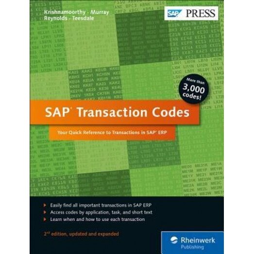 SAP Transaction Codes: Your Quick Reference to Transactions in SAP Erp - Venki Krishnamoorthy (Author)