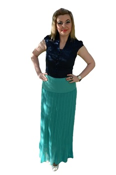 Fusta eleganta, lunga,masura mare, D&J Exclusive, Turcoaz Fusta eleganta, lunga,masura mare, D&J Exclusive, Turcoaz