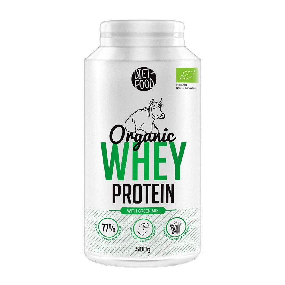 Proteina din zer,green mix,stevia BIO, Diet Food, 500g