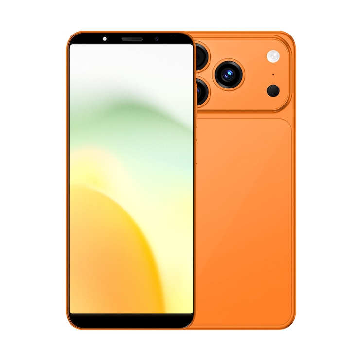 Smartphone, 4G, Android 8.1, ecran 5.0 inch HD, 2GB RAM/16GB ROM (expandabil microSD), Dual SIM, baterie 2500 mAh, camere 2MP+2MP, port Type-C, Portocaliu