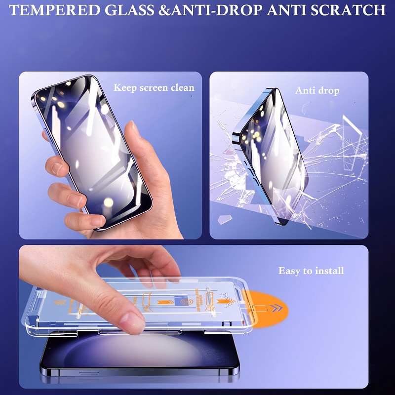 Set 2 Folii Protectie pentru Samsung Galaxy A16, Galaxy A17, Galaxy A18, Protectie de Confidentialitate Mate, Anti-Reflectare si Anti-Spy, cu Kit de Instalare Automata