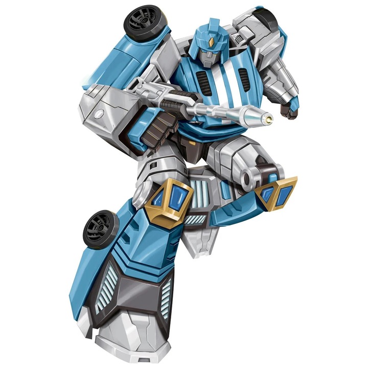 Трансформиращ се Power Robot в превозно средство, 9.5x5.5x14.5 cm, Син